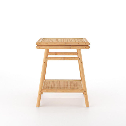 Amdara Rectangular Table 4 Legs End Table with Storag
